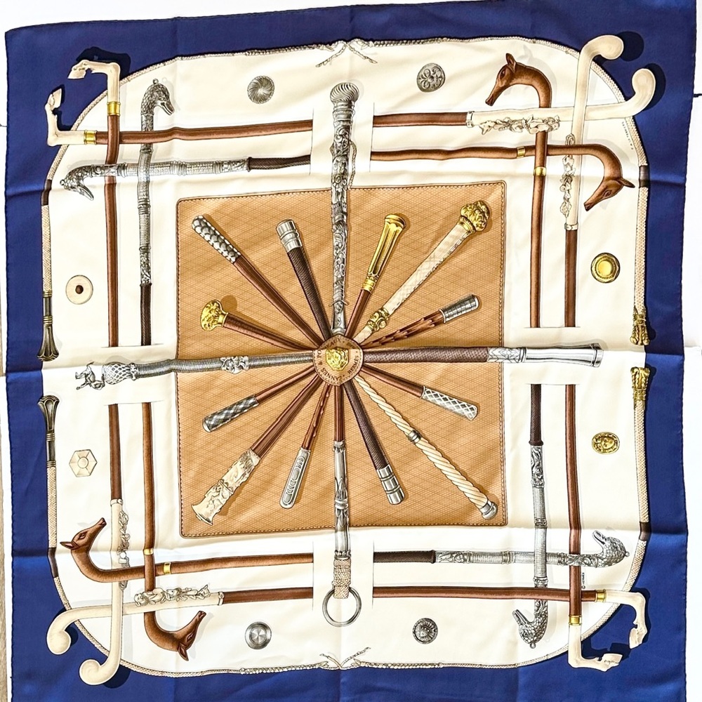 Hermès Cannes & Pommeaux Silk Scarf